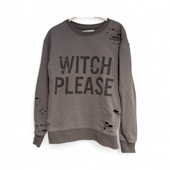 Kittenish Charcoal Distressed Sweater - Picture 1 of 3